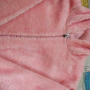 Baby Pink Colour Woolen Jacket