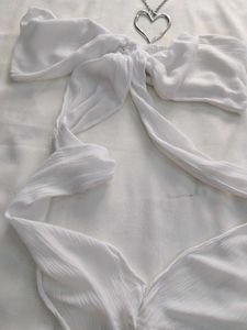 Pintrest Coquette White Bikini Tube Top 🌸