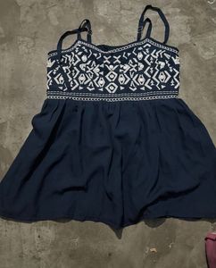Blue Embroidered Sundress