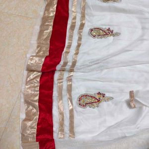 Elegant White Embroidered Anarkali Suit