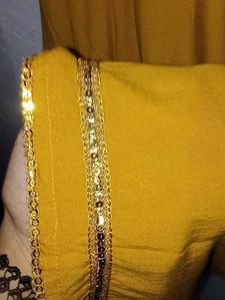 Mustard Yellow Embellish Salwar Kameez Cotton 3xl