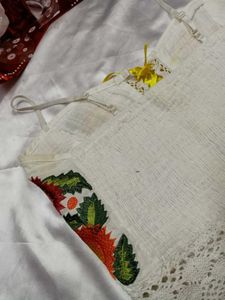 Embroidered Floral Corset Top