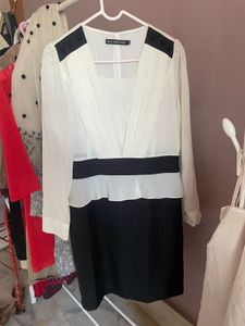 💕🧸🤍black And White Dress