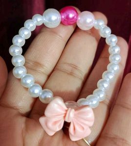Pearls &amp; Pink Beaded Bracelet