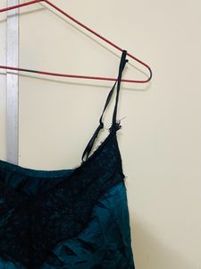 Women Green Silk Top