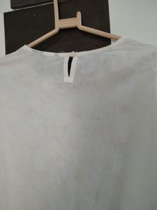 Elegant White Embroidered Kurta size s