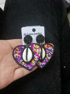 Beautiful Black Beads Earrings
