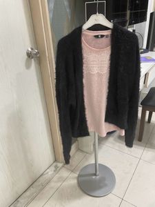 H&M Black Fuzzy Cardigan