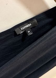 Black Mini Dress - V Neck