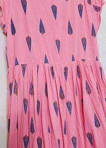 Pink Printed Maxi Dress