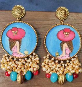 Hand Painted Earrings.. 🧑‍🎨