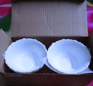 White Bone China Serving Bowl 🥣 Set Of 4