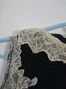 imported Elegant Black Lace Dress size Xs