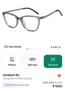 Lenskart  Air Transparent Full Rim Cat Eye Frame