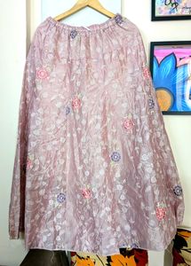 Long Skirt Fully Embroided Pink Color New