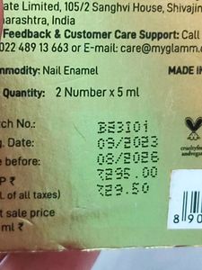 Myglamm Nail Enamel Combo Offer