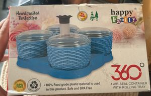 4 Air Seal Container With Rolling Tray