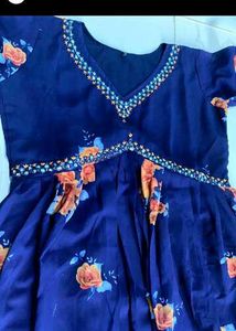 Floral Navy Blue Dress