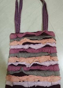 Beautiful Ruffle Bag (Brown)