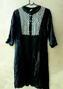 Black Cotton Kurti