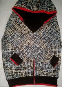 Patterned Hoodie Jacket