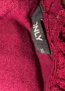 Only maroon Lace Dress