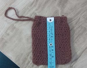 Crocheted Drawstring Pouch