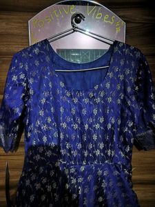 Elegant Blue Ethnic anarkali