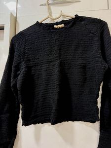 Black long sleeve top