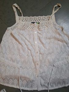 Cream Crochet Top