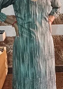 Green Embellished Salwar Kameez