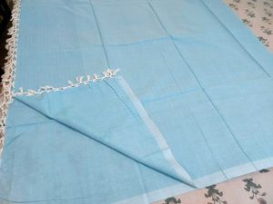 Sky Blue Plain Chadar Bhagalpuri