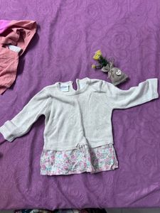 Girls Floral Dress &amp; scuba T-shirt