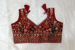 Embroidery Golden work Sleeveless blouse