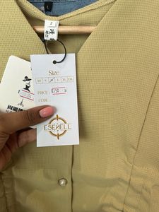 Cute light green Korean crop top