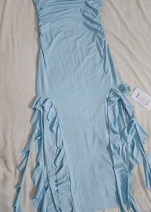Light Blue Ruffle Dress