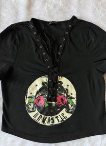 Shein Black 'Romantic' T-shirt