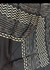Hand block print satin saree(New)