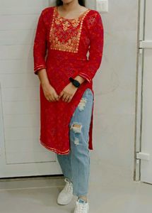 Beautiful Kurti ....Red ♥️♥️♥️