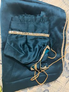 Inddus Solid Saree With Embellished Border