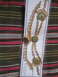 Green & Gold Indian Headpiece