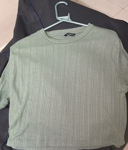 Beautiful Sea Green Colour Crop Top