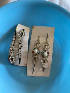 Sparkle & Pearl Designer Hair Pins – Set of 4