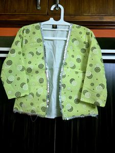 Green frock with overcoat