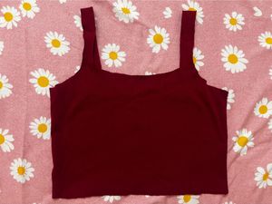 Red Cami Crop Top