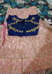 Ready Made Blouse With Net Lahenga