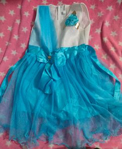 Cute Blue & White Party Dress