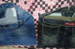 Combo Denim Mini Skirts
