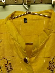 Elegant Yellow Embroidered Kurta Set