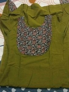 Beautiful Ajrakh Patch Kurta - Small Size